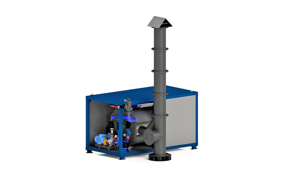 Miat Trading Technologie, industrielle Anlage mit Schornstein